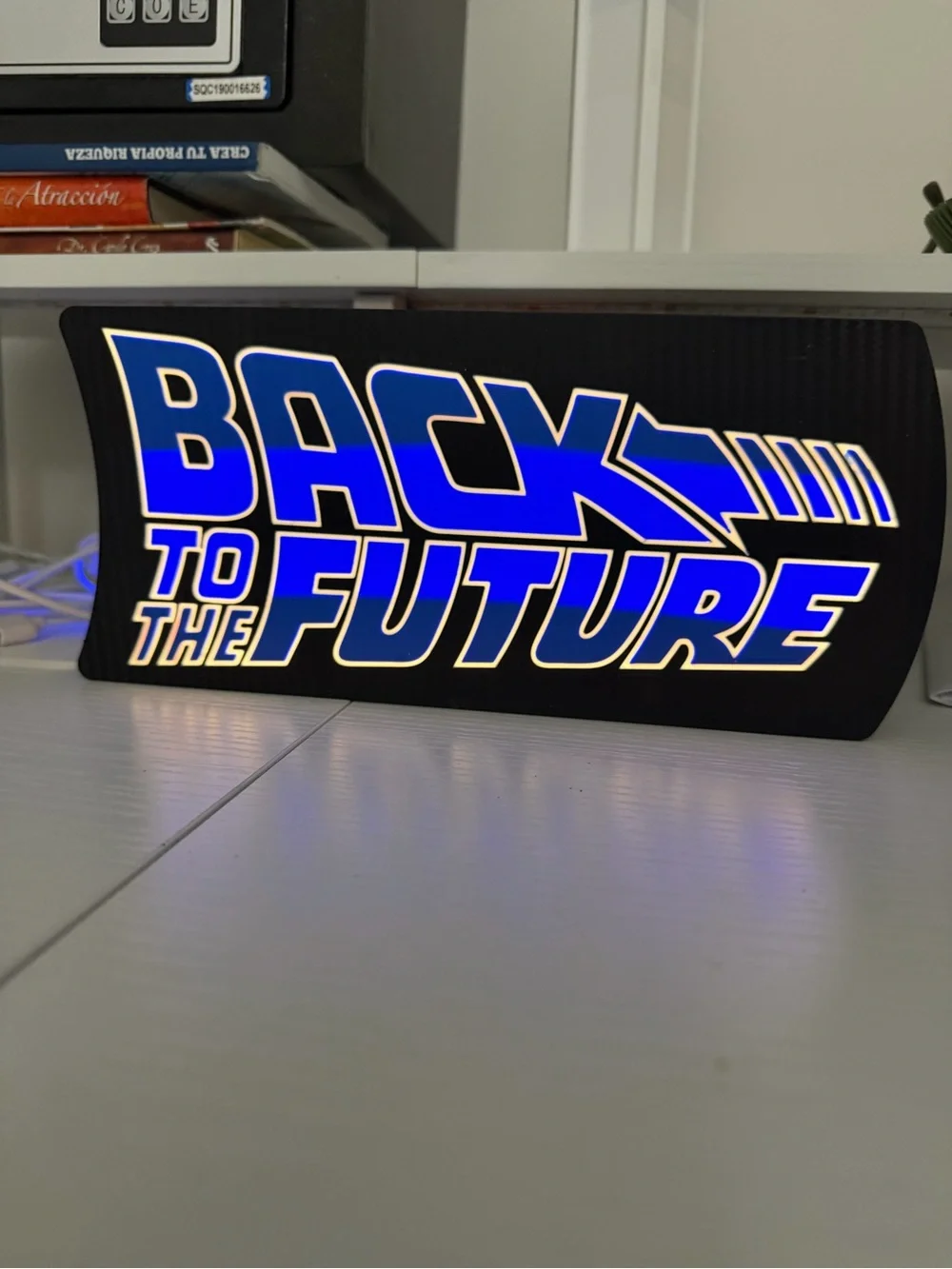Back to the Future Illuminated Wall Sign - Blue and Black